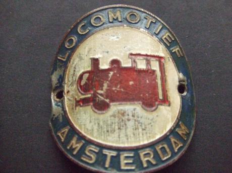 Locomotief rijwielfabriek Amsterdam oud balhoofdplaatje 6